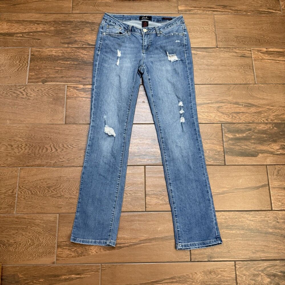 Women's Earl Boyfriend Jeans 4P Low Rise Y2k Academia Distressed Stretch PETITE